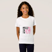 T-Shirt Typographie new-yorkaise rose noire (Devant entier)