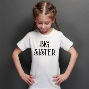 T-Shirt Typographie noir sur mesure Grande Soeur