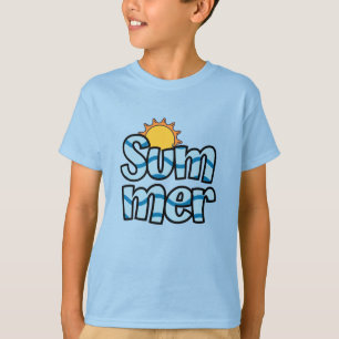 T-shirt Typographie ondulée estivale tropicale