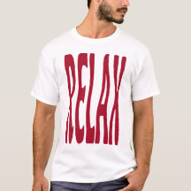 Typographie ondulée rétro rouge Relax Aesthetic Ar