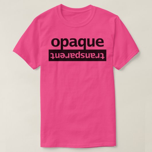 T-shirt Typographie opaque transparent (Design devant)