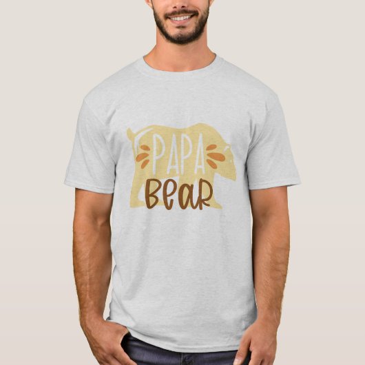 T-shirt Typographie Papa Ours (Devant)