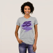 T-shirt Typographie Parties scintillant violette 55 & FABU (Devant entier)