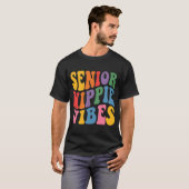 T-shirt Typographie Psychédélique Colorée (Devant entier)