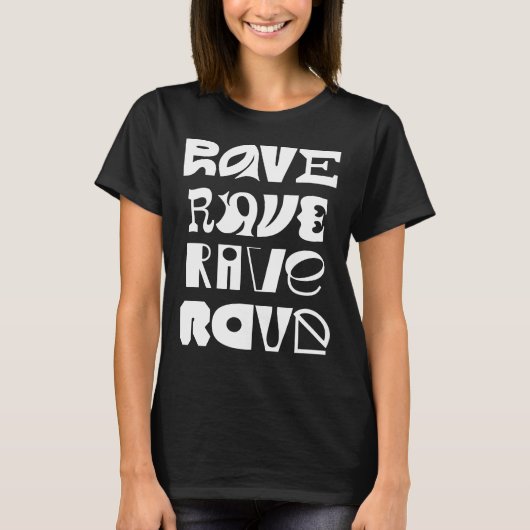 T-shirt Typographie Rave (Devant)