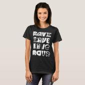 T-shirt Typographie Rave (Devant entier)