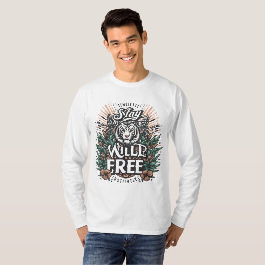 T-shirt typographie #Restez en liberté, restez lib (Devant entier)