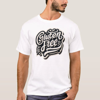 T-shirt Typographie Rétro Sans Gluten Écriture Graphique