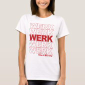 T-shirt Typographie rouge de Werk (Devant)
