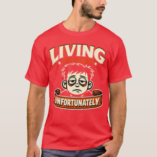 T-shirt Typographie Sarcasme VIVRE SON RÊVE Vecteur Rétro