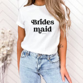 T-shirt Typographie simple de Boho Retro | Bridesmaid