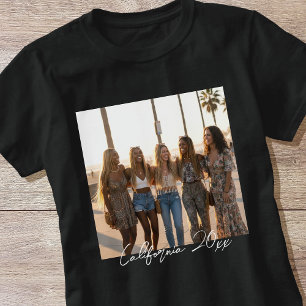 T-shirt Typographie simple de script de nom de photo perso