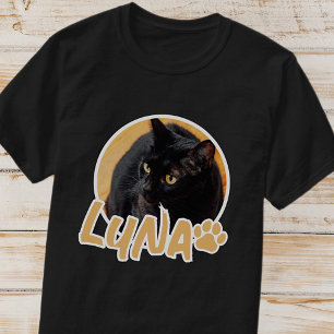 T-shirt Typographie simple moderne joueuse Nom Photo