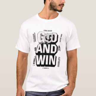 T-shirt Typographie sportive motivante "ALLEZ ET GAGNEZ"