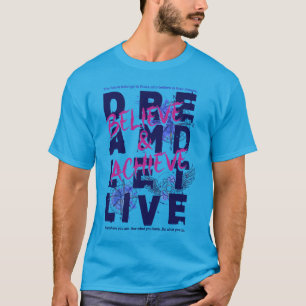 T-shirt Typographie Streetwear « Croire et Réussir »