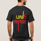T-shirt Typographie Universe avec design de visage Alien (Dos)
