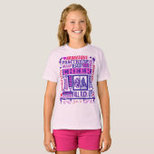 T-shirt Typographie violette des filles (Devant entier)