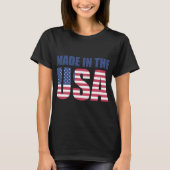 T-shirt typographique avec drapeau américain pour (Devant)
