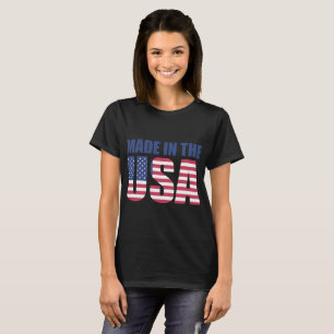 T-shirt typographique avec drapeau américain pour