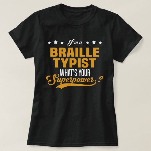 T-shirt Typologie braille (Design devant)