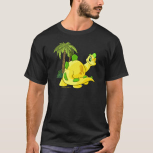 T-shirt Tyrannian Chomby jaune regardant fixement