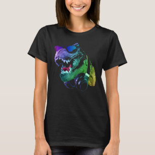 T-shirt Tyrannosaurus Dinosaur T Rex Avec Lunettes De Sole