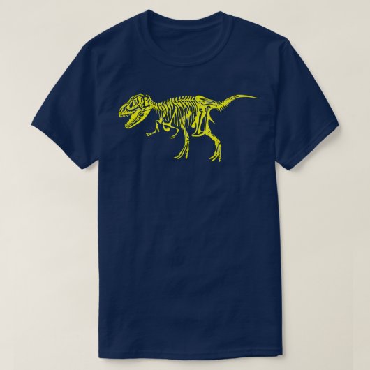 T-shirt Tyrannosaurus Rex Dinosaur Squelette Reptile Fossi (Design devant)