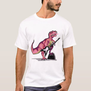 T-shirt Tyrannosaurus Rex Jouant La Guitare.