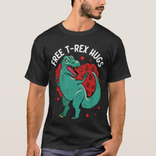 T-shirt Tyrannosaurus Rex Valentine's Dinosaur Boy Girl Di