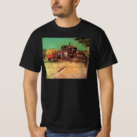 T-shirt Tziganes avec caravanes par Vincent van Gogh (Devant)