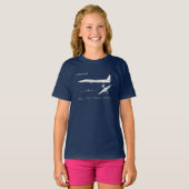 T-shirt U-2 Dragon Lady - Plan directeur de l'avion ABD (Devant entier)