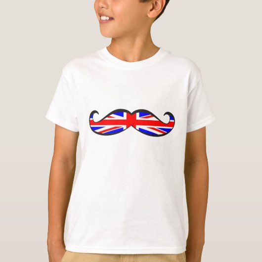 T-shirt U.K. Moustache de drapeau (Devant)