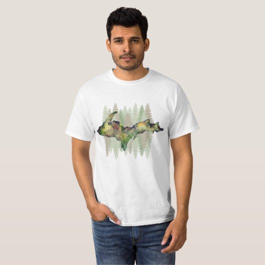 T-Shirt U.P. Green Camo Tree (Devant entier)
