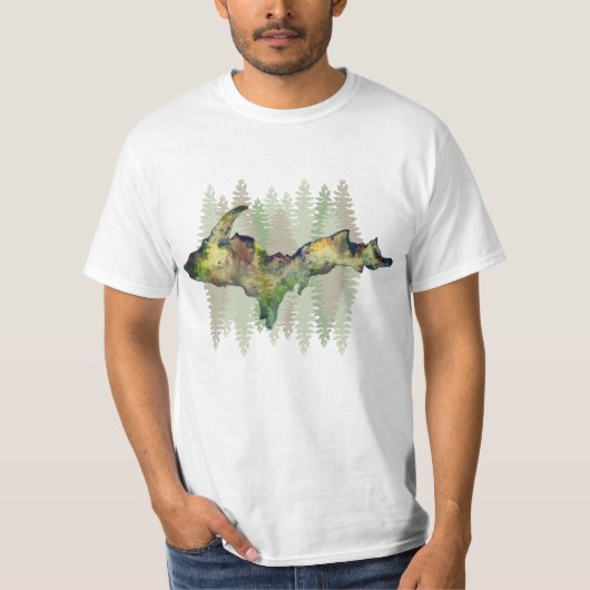 T-Shirt U.P. Green Camo Tree (Devant)
