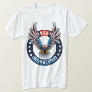 T-shirt U.S.A. American Bald Eagle United We Stand