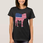 T-shirt U S A Beef Prouve Bull Drapeau Carnivore (Devant)