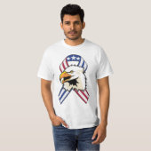 T-shirt U.S. Drapeau patriotique d'Eagle (Devant entier)