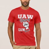 T-shirt UAW Strike United Auto Worker Union UAW Strong Red (Devant)