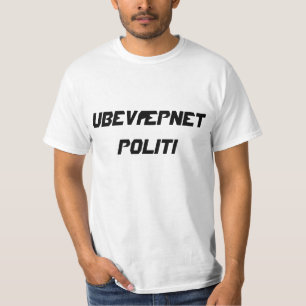 T-shirt Ubevæ pnet Politique, police non armée en norvégie