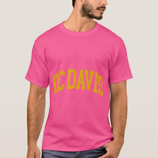 T-shirt uc davis college font curved (Devant)