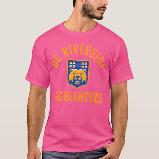 T-shirt Uc Riverside Highlanders Large funny (Devant)