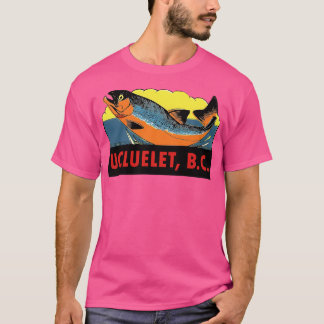 T-shirt Ucluelet Bc Saumon Pêche Vintage voyage Decal