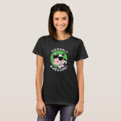 T-shirt Uderly Awesome Funny Cow Pun Dark BG (Devant entier)