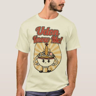T-shirt Udon Me Connaît Bol De Nouilles De Dessin Animé Ré