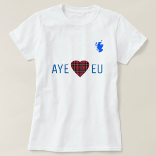 T-shirt UE écossaise d'amour de l'indépendance oui