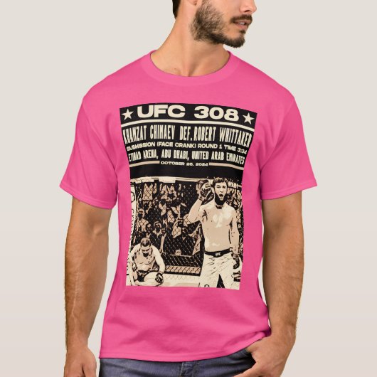 T-shirt Ufc 308 Khamzat Chimaev Robert Whittaker (Devant)