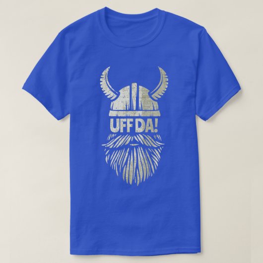 T-shirt Uff Da Norwegian Citer Casque Viking Scandinave (Design devant)