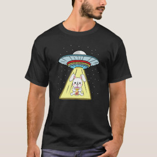 T-shirt Ufo Abduction Lapin Boire Bubble Thé
