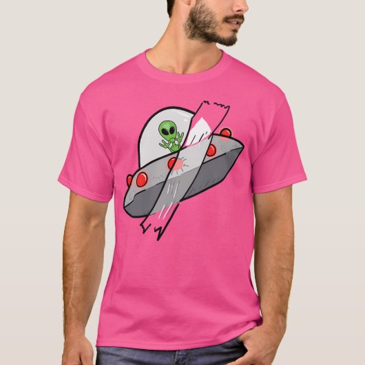 T-shirt Ufo Attrapé Sur Bande (Devant)