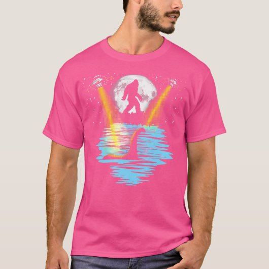 T-shirt Ufo Bigfoot Loch Ness Funny Legends Lune (Devant)